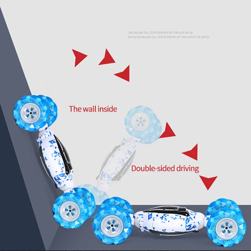 Трюк RC автомобиль игрушка жесты зондирования скручивание автомобиля, детские игрушки рождественские подарки для мальчиков и девочек двусторонний флип-светильник со звуком