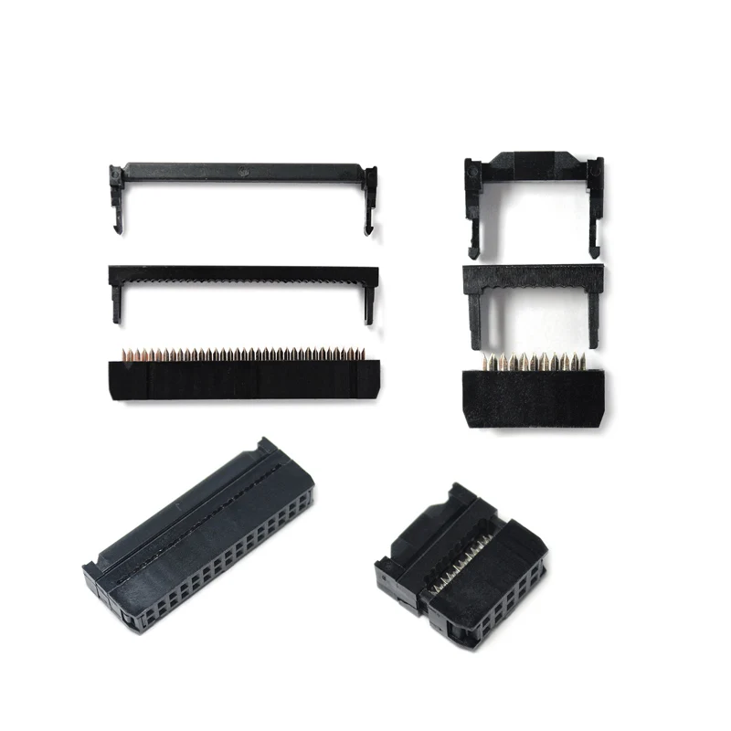 

FC-6P FC-8P FC-10P FC-14P FC-16P To FC-40P IDC Socket 2x5 Pin Dual Row Pitch 2.54mm IDC Connector 10-pin cable socket 10set