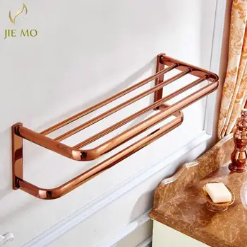 

Rose gold Bath Towel Rack /Towe shelf Towel Holder Bathroom Rose gold brass bathroom accessories JM-FZC