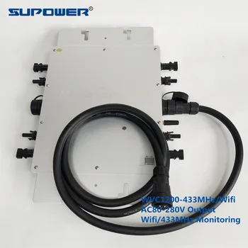 

1200W Waterproof IP65 MPPT Solar Micro Grid Tie Inverter Microinverter Inversor WVC1200-R3 Wifi 433MHz Monitoring Version