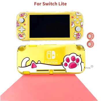 

New Arrival Transparent Hard Protective Case For Nintendo Switch Lite Console Cat Paw Style Protection Cover for NS Switch Lite