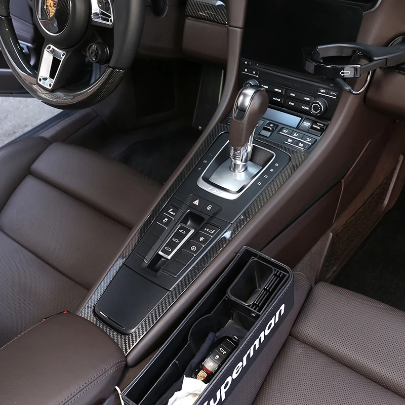Для Porsche 911 2013- из настоящего углеродного волокна центральная консоль передача отделка для переключения передач рамка отделка Аксессуары для 718
