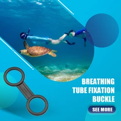 Keep Diving Silicone Snorkel Breathing Tube Keeper Soft Snorkeling Double Loop Retainer Watersports Clip Holder