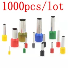 

Insulated Ferrules Terminal 1000pcs/Pack E2510 E2512 E4009 E4012 Block Cord End Wire Connector Electrical Crimp Terminator E6012
