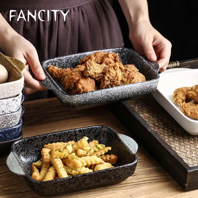 Керамическая Двухуровневая посуда FANCITY в скандинавском стиле для выпечки