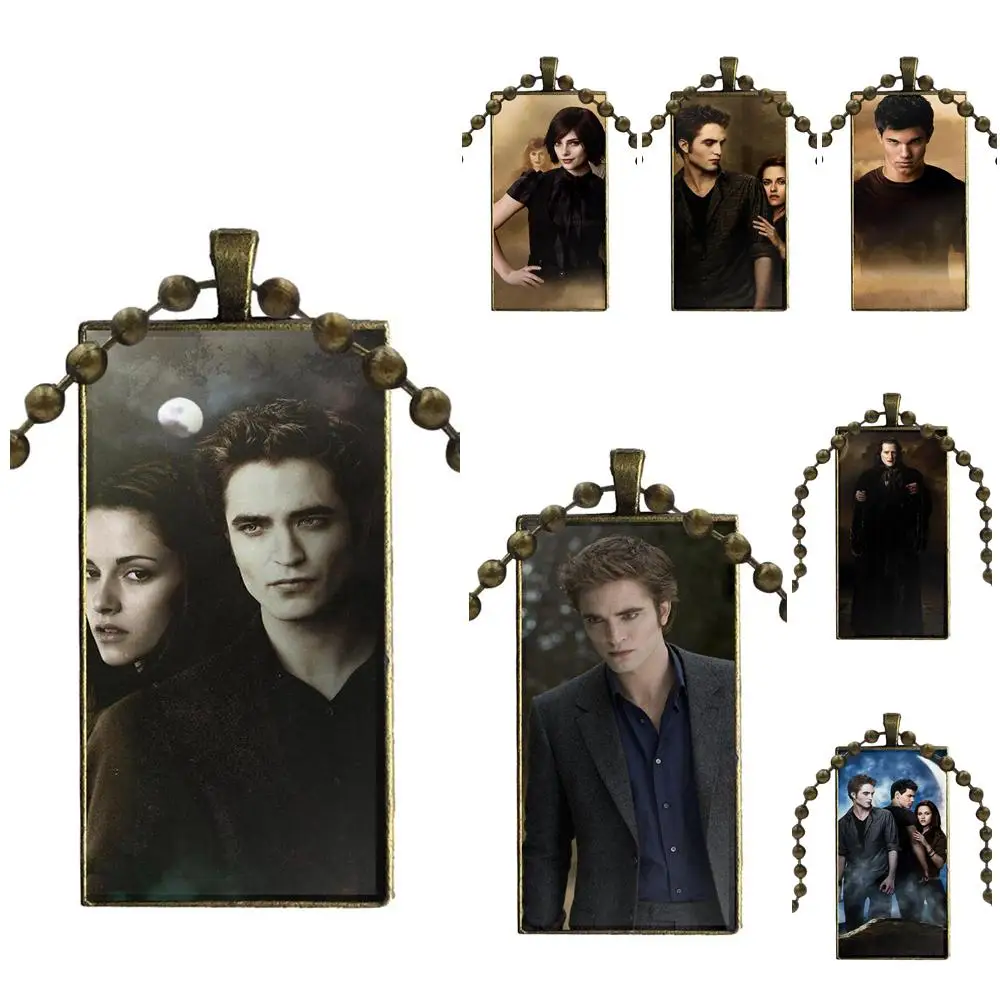 Twilight New Moon Movies бронзовая цветная стеклянная кабошон с подвеской в форме