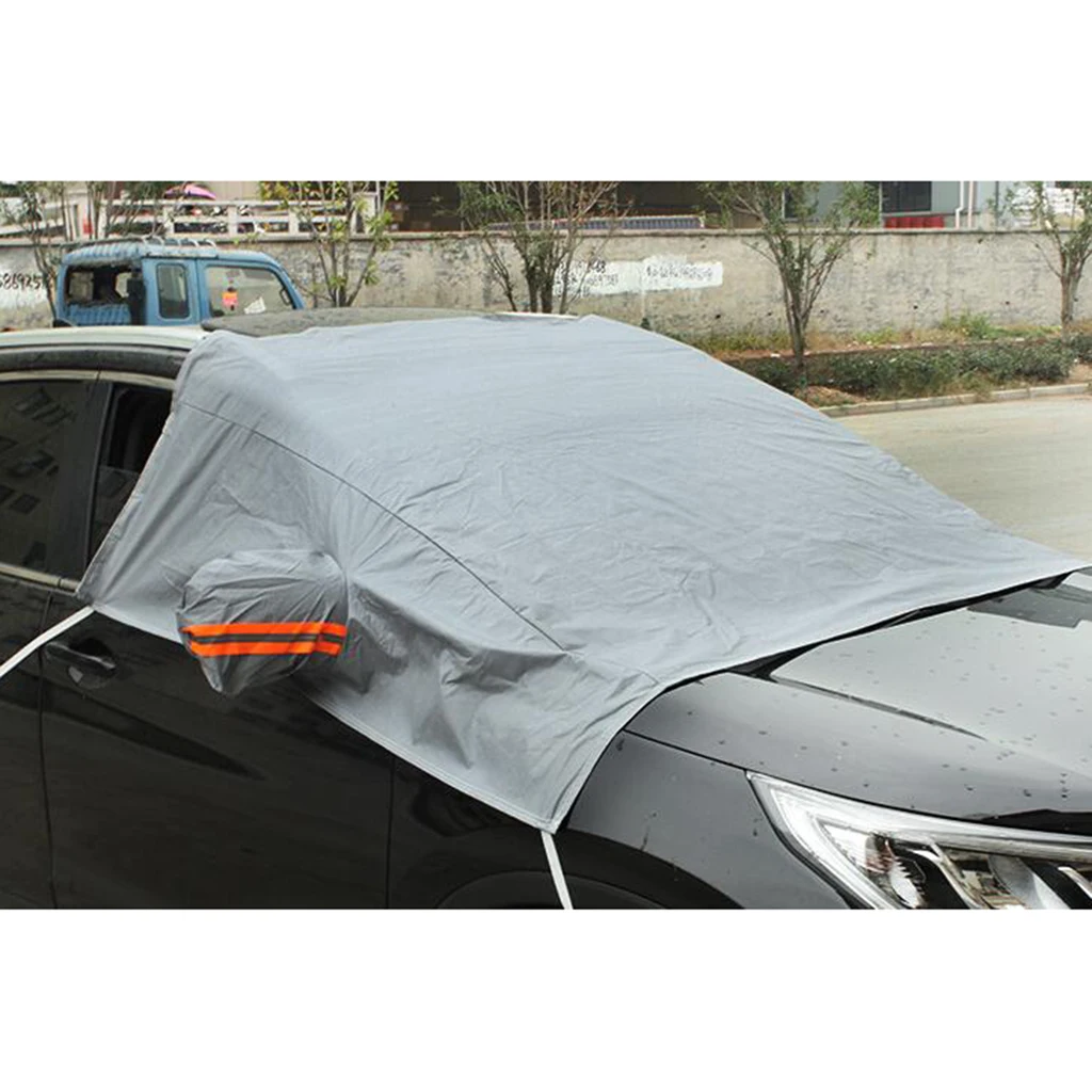 Auto Windshieldmirror Snow Sun Cover Tarp Ice Scraper Frost