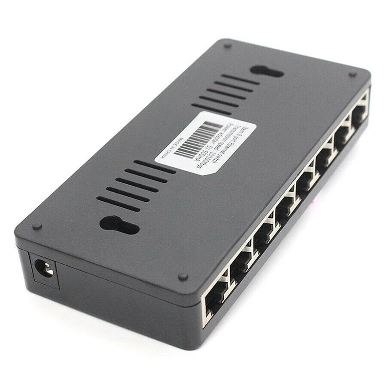 10/100 Мбит/с 8 портов Poe Ethernet Lan Настольный сетевой Переключатель концентратор адаптер (ЕС штекер)