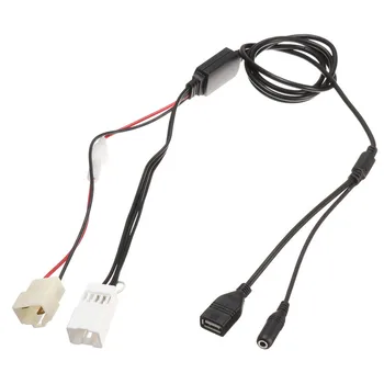 

Hot Black Car AUX Audio USB Charge Adaptor Harness Cable For Ford/Falcon/Territory/BA BF SX SY SYII