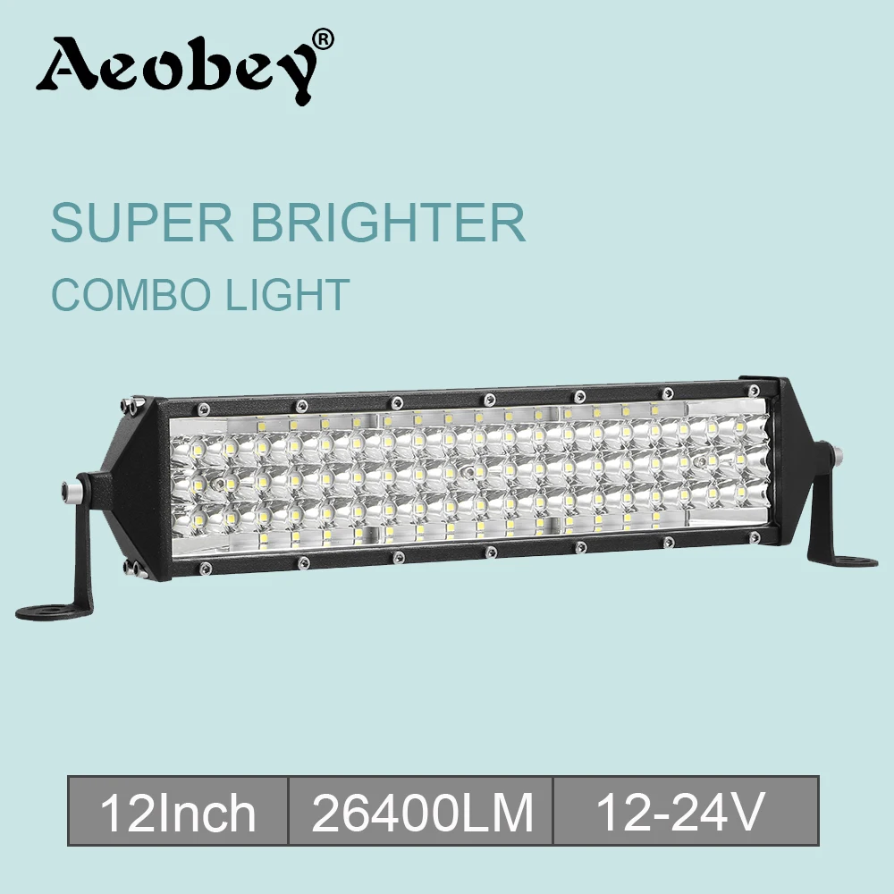 Aeobey 12 дюймов 264w светодиодный рабочий светильник бар 4x4 аксессуары бездорожье для ATV UTV turck внедорожник