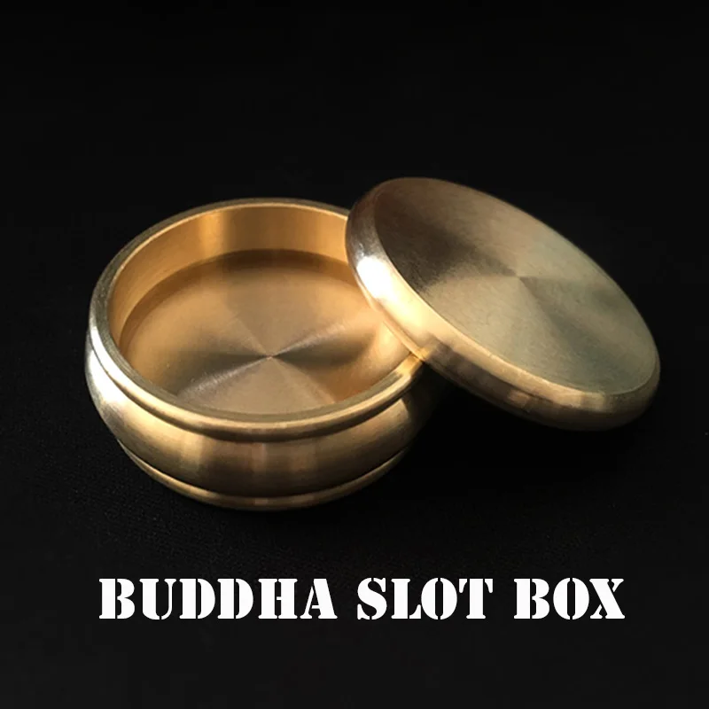 Buddha Slot Box (Half Dollar,Brass) Magic Tricks Satge Close Up Magia Mystery Box Magie Illusion Gimmick Props Magicians