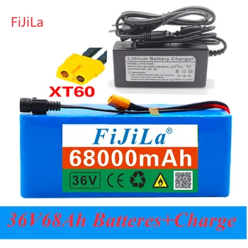 

36V 10S4P 68Ah battery pack 500W high power battery 36V 68000mAh Ebike electric bicycle BMS 36v battery with xt60 plug+charge