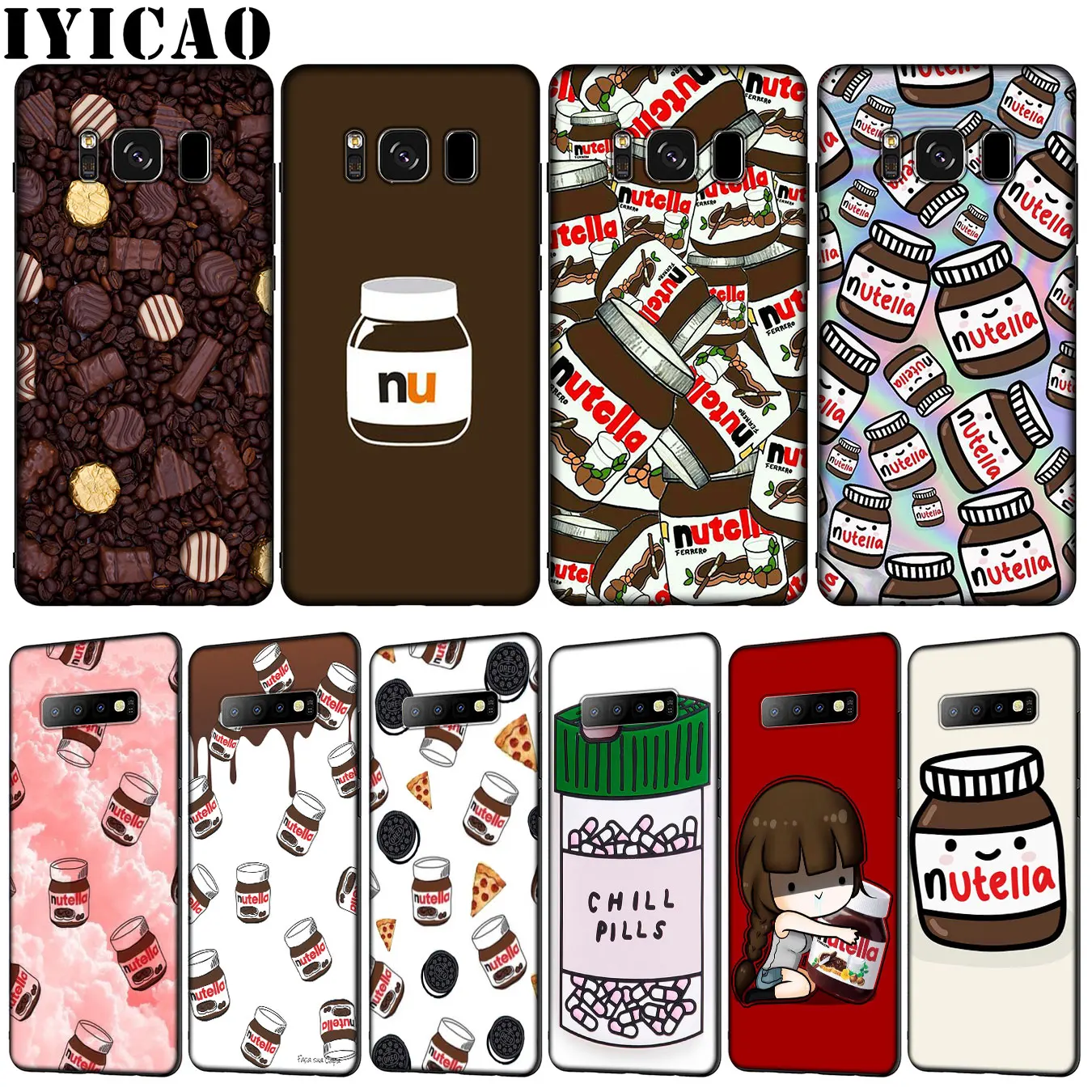 IYICAO озноб таблетки шоколада Nutella Мягкий силиконовый чехол для мобильного