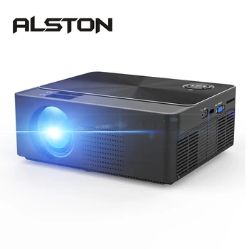 

ALSTON W6 HD Projector 4000 Lumens Android WIFI Bluetooth Portable Cinema Beamer Support 1080p HDMI USB VGA AV SD with gift