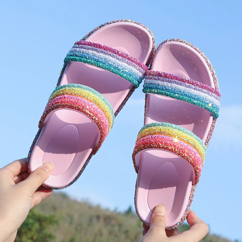 cute glitter slides