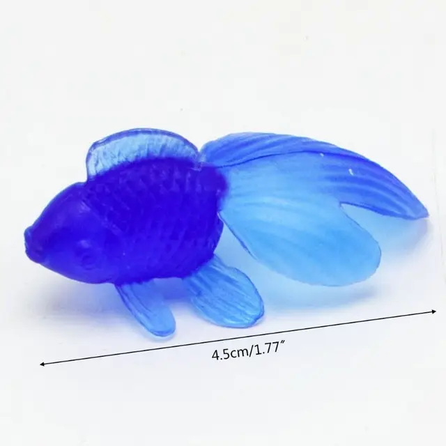 50Pcs/bag Kids Toy PVC Plastic Simulation Small Goldfish Lifelike Gold Fish Model for Children Bath Water Beach Toys 5