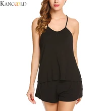 KANCOOLD 2 шт. удобные пижамы набор V образным вырезом слинг без рукавов Сексуальная рубашка Кружева Топ блузка шорты наряд пижамы новое поступление
