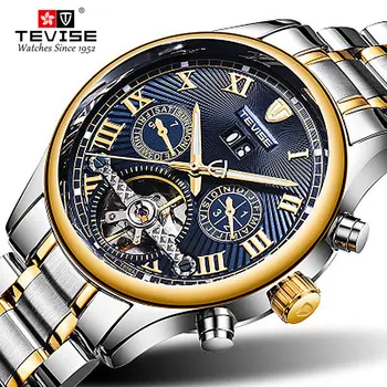 

Top Brand TEVISE Luxury Automatic Mechanical Men Watch Fashion Tourbillon Sports Military Multi-function Waterproof Wristwatch