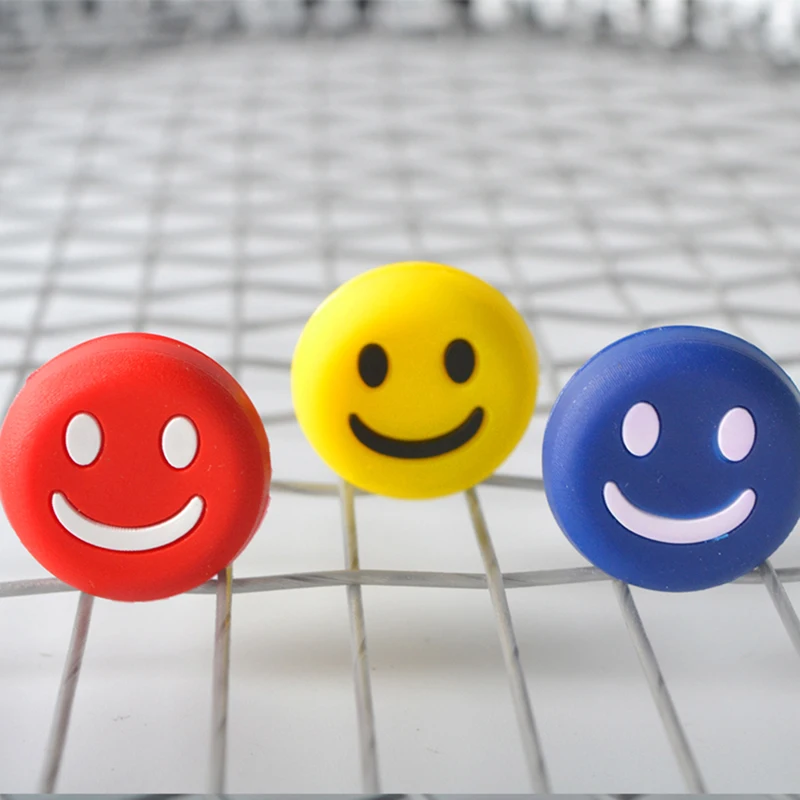 

Random Colors Outdoor Sports Tennis Accessories Natural Rubber Smiley Tennis Racket Shock Absorbers Netted Shock Absorbers