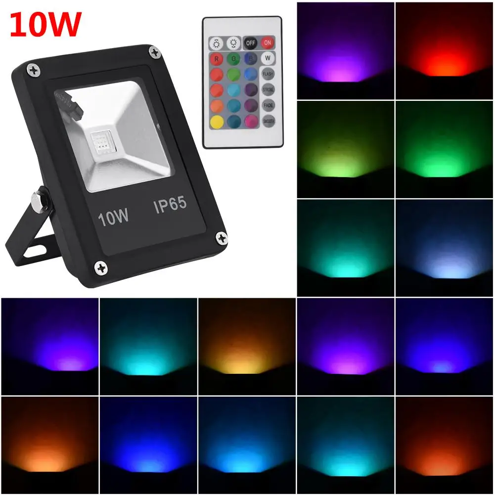 Floodi (rf) светильник ip65 с rgb led. светодиодный прожектор rgb. 20вт прожектор светодиодный jazzway 1005908 светильник pfl- 20w/ rgb-rc/gr. прожекторы dmx уличные 50 вт. светодиодный прожектор rgb.