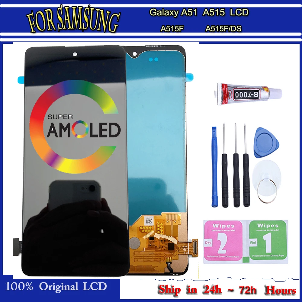 Оригинальный сенсорный ЖК экран для Samsung A51 2020 A515 сборка дигитайзера A515F запасные