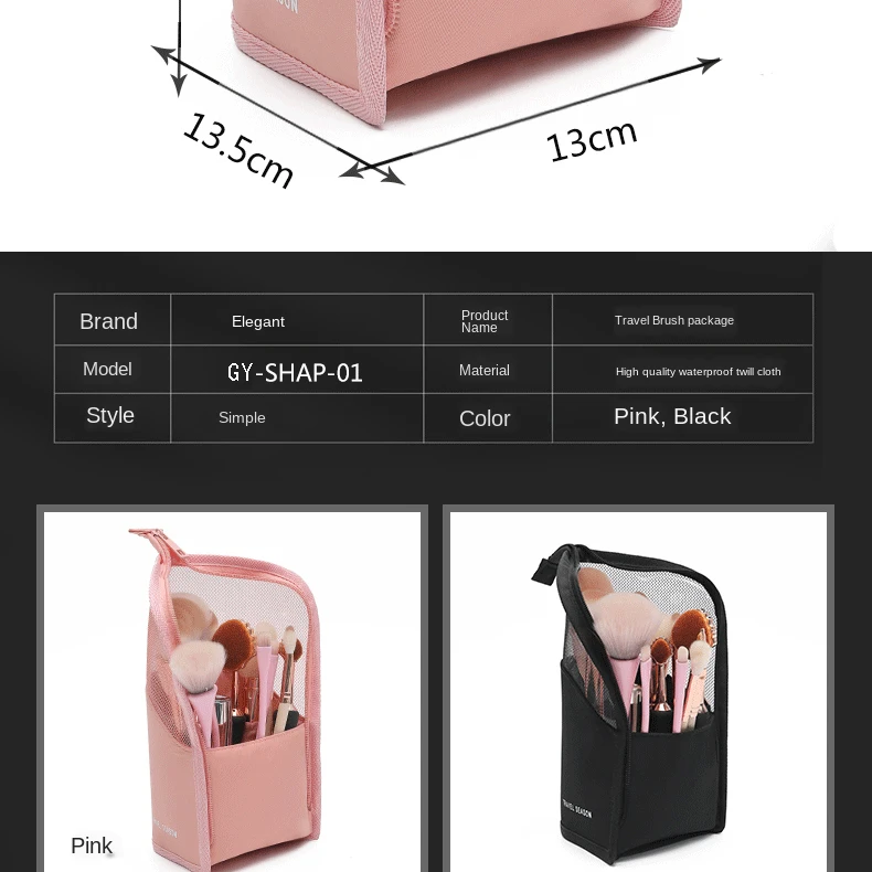 Womens Cosmetic bag organizer Brush Lipstick Eyebrow Pencil Portable Buggy and home Transparent desk Makeup for things storage