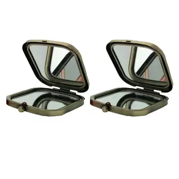 

2pcs Pocket Mirror Portable Double-sided Foldable Upgrade Makeup Mirror for Friends Family Co-worker