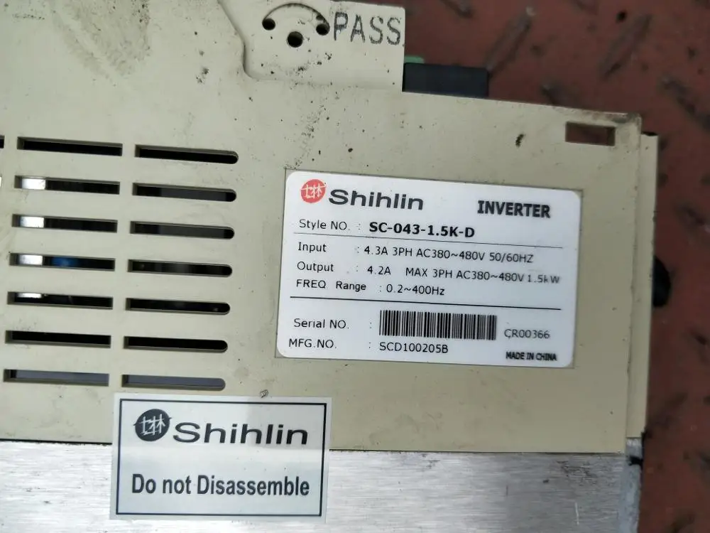 SC-043-1.5K-D 1.5KW 380 v, инвертор хорошие рабочие