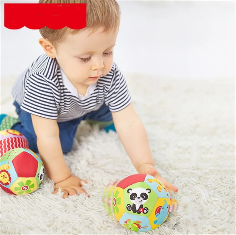 Детские игрушки для детей, мягкие плюшевые подвижные игрушки с животным мячом со звуком, погремушка для младенцев, бодибилдинг, мяч, игрушки для 0-12 месяцев