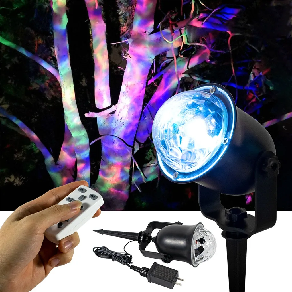 

Remote Water Ripple Shape Plug Light Holiday Decoration Atmosphere Light with remote control can be timed Power 7W IP65 YMP