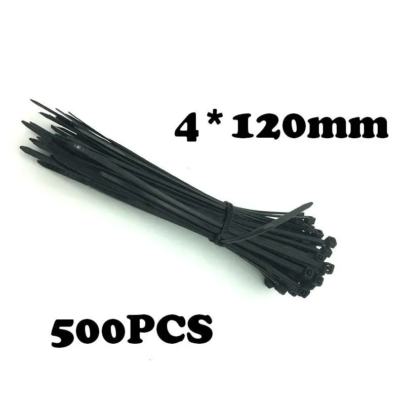 

4*120mm Cable Tie Loop For Wires Tidy And Sort Self-Locking Nylon Ties Straps 500Pcs/Pack Zip