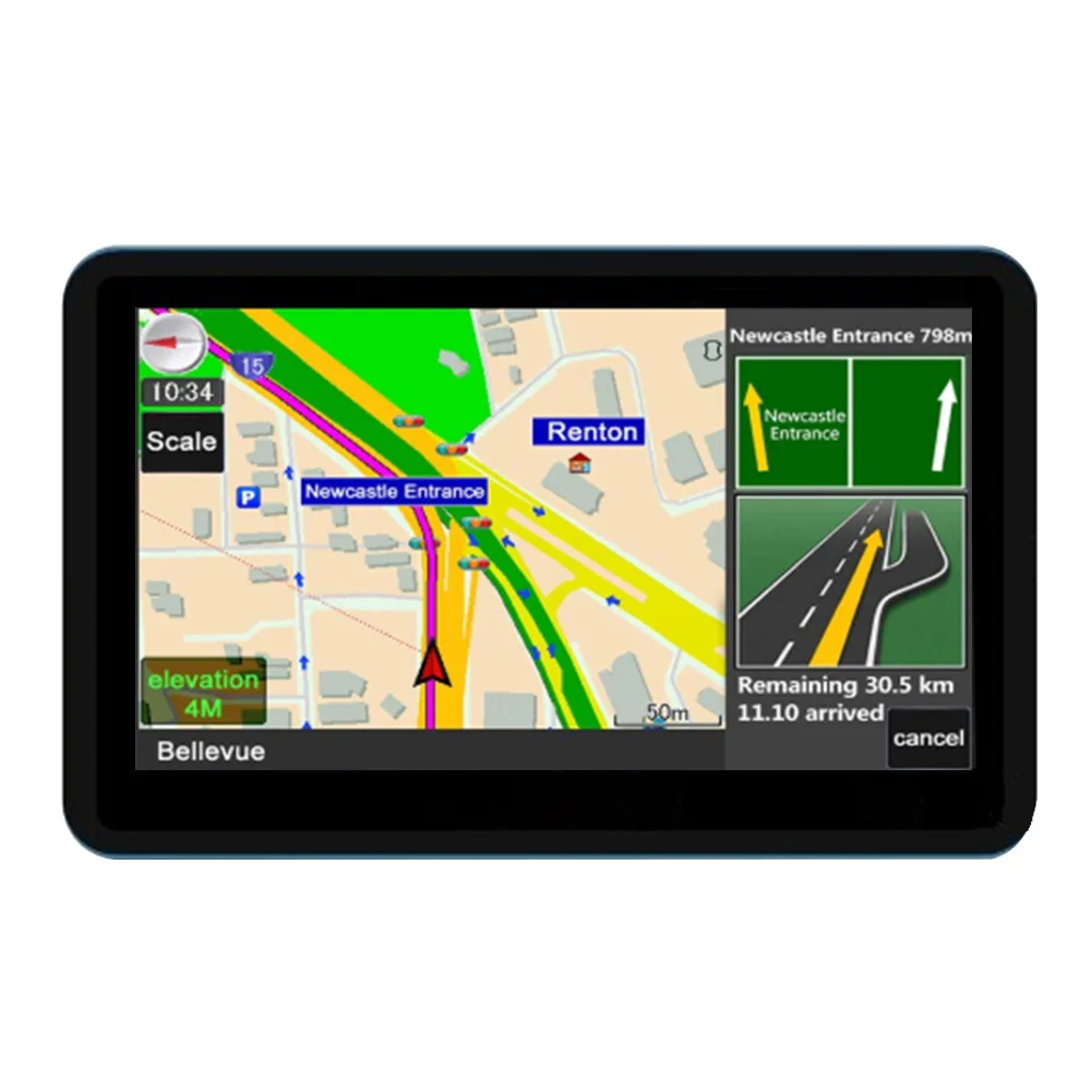  USB 2.0 Touchscreen Universal Auto FM Karten Hohe Leistung GPS Navigation Fahrer Warnt 7 Zoll Mit 8