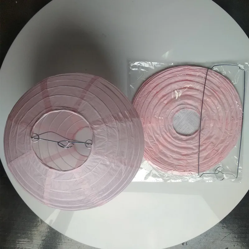 pink 20 шт./лот 2" 24"(50 см 60 см) бумажные фонари для дня рождения, свадьбы, грандиозного события, украшения, китайский Весенний фестиваль, фонарь - Цвет: pink