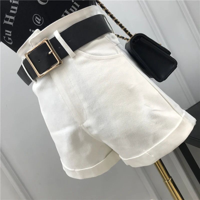 Fashion High Waist Women's Shorts Spring New Wide-Leg Pants Casual Jeans Shorts Girls Lady Hot Pants Students Denim Shorts