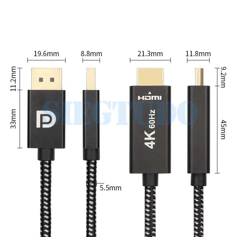 4K @ 60 Гц порт активного дисплея DP к HDMI Мужской кабель для ПК ноутбука av адаптер| |