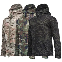 

Camouflage Winter Jacket Shark Skin Soft Shell Windproof Warm Windbreaker Men Outdoor Hiking Hunting Clothing Tactical Jackets