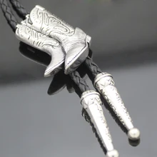 Ювелирные изделия винтажные золотые серебряные ковбойские ботинки Родео в стиле кантри Вестерн кожаные Боло бола галстук линии танец шеи галстук ожерелье унисекс Вечерние