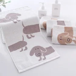 Toalla de algodón para bebé, pañuelo de 25x50CM para el cuidado de la cara, con bonito bordado de dibujos animados, para uso diario en el hogar