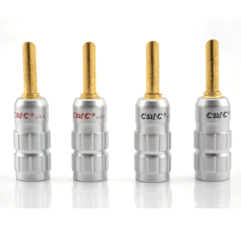 4 pcs Hi-end CMC Pure Copper Speaker Cable Banana Plugs hifi Audio Grade connector | Электроника