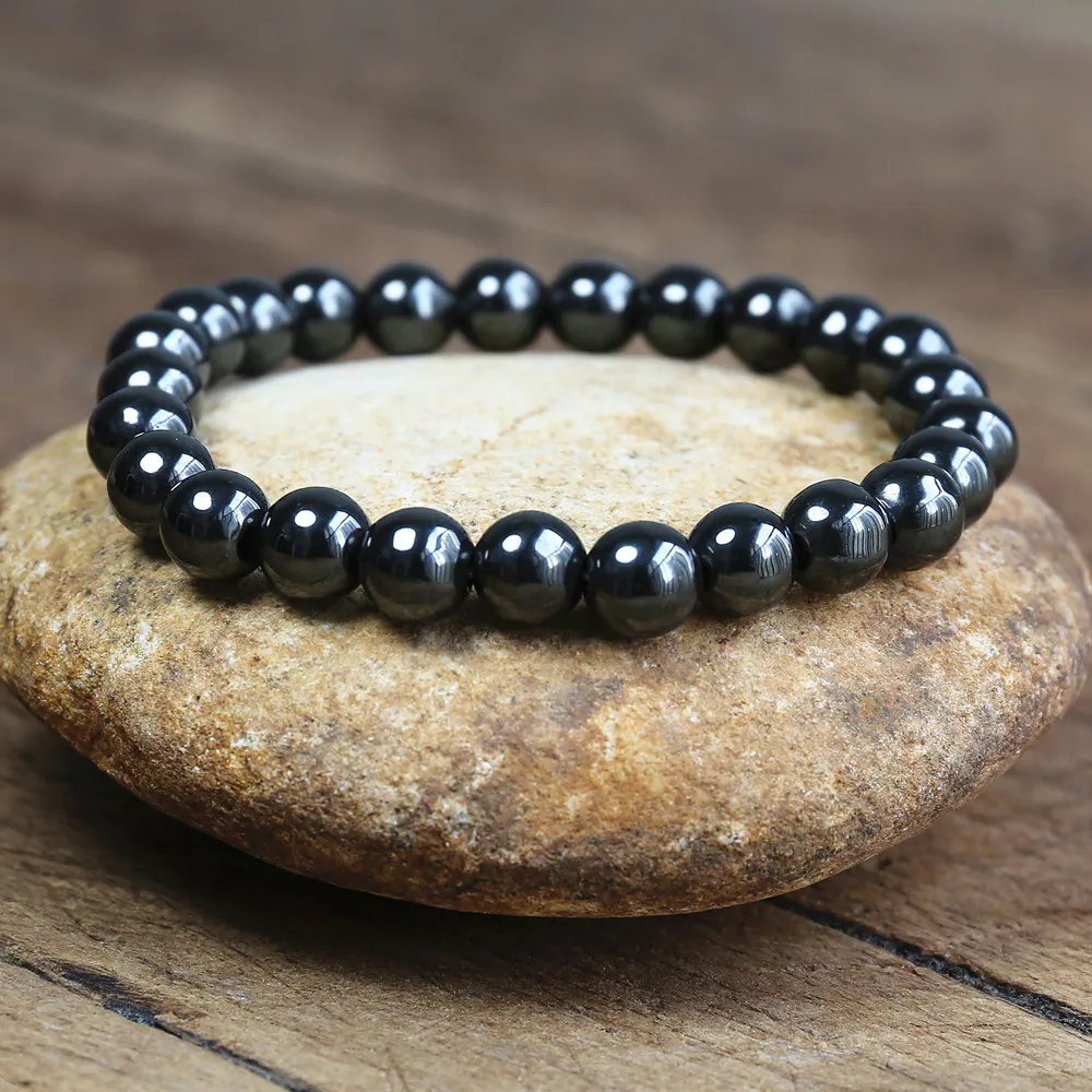 Magnetic Bracelet Beads Hematite Stone Therapy Health Care Magnet Hematite Beads Bracelet Men's Jewelry bracelet jewelry