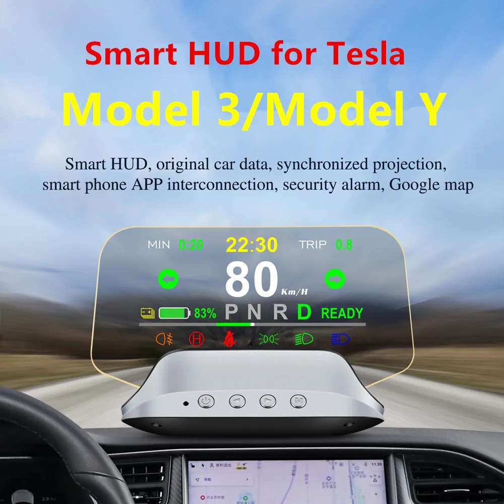 Speedometer OBD2 HUD Head Up Display for Tesla Model 3 Model Y Display
