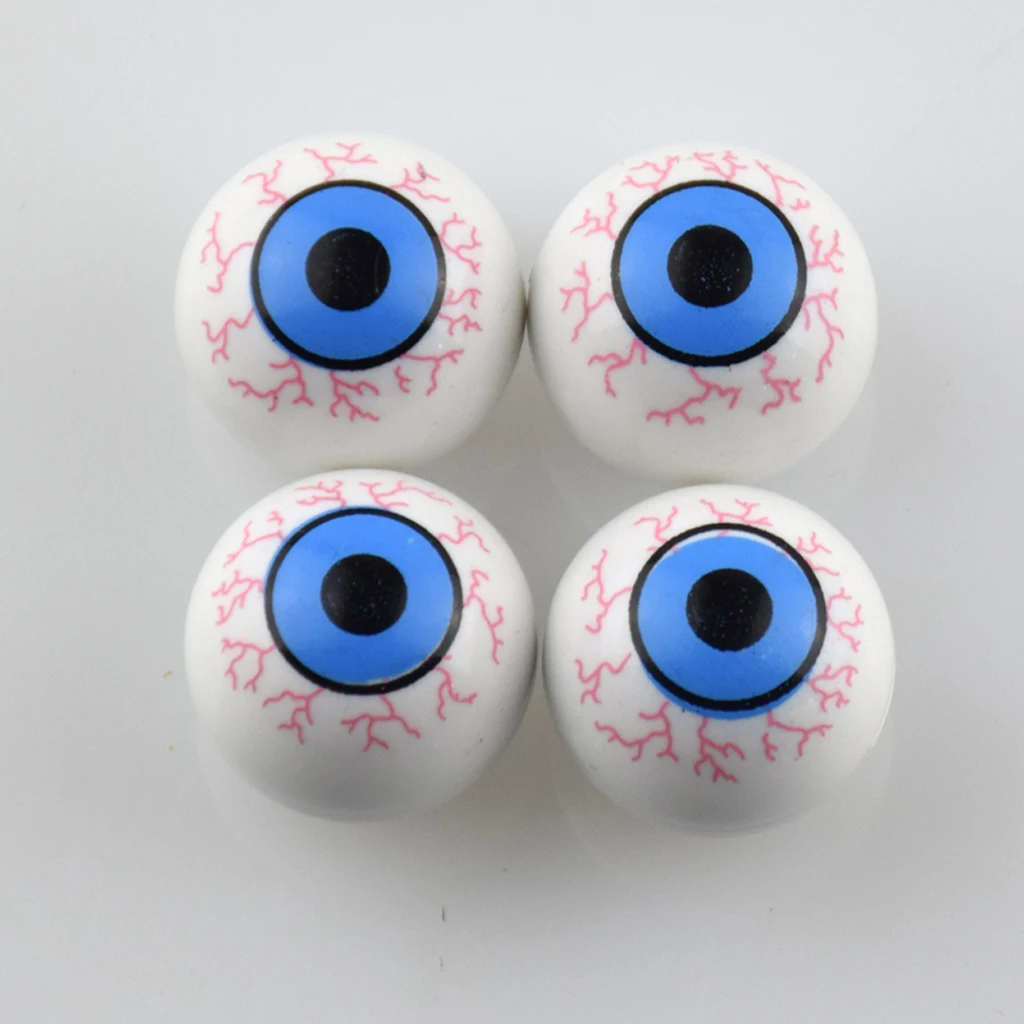 4pcs Eye Ball Eyeball Car Bike SUV Wheel Valve Air Stem Cap Tire Cover Dust