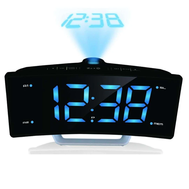 FM Alarm Clock LED Large Digital Electronic Desk Clock Table USB