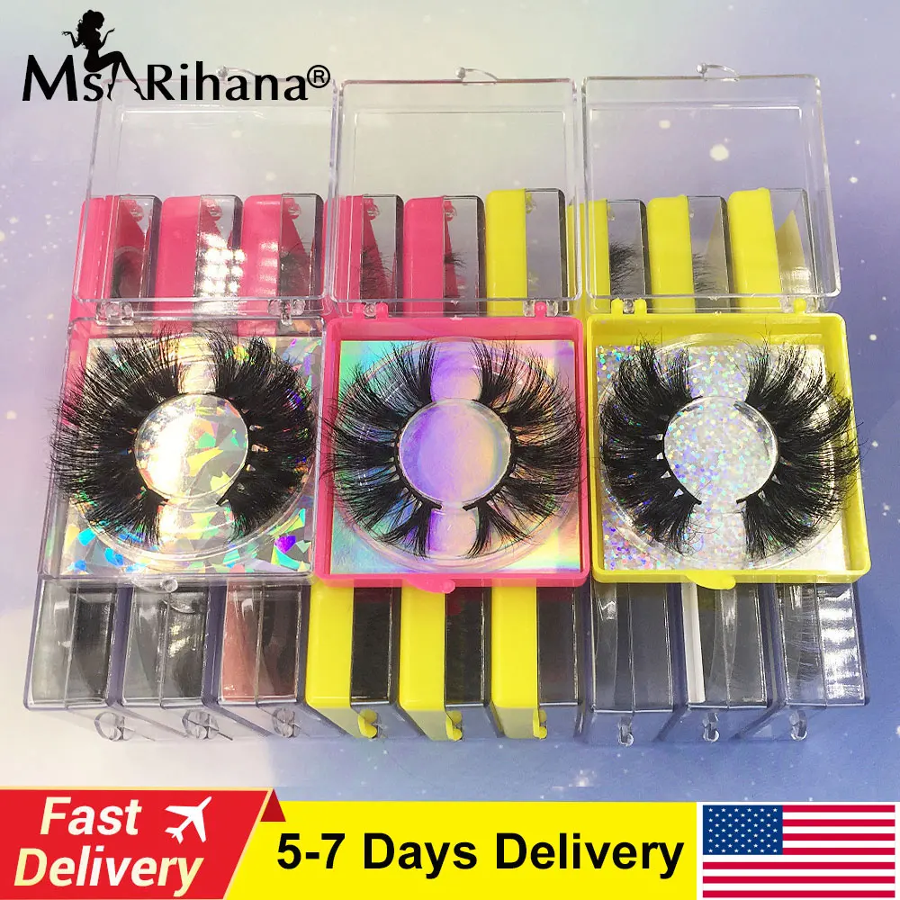 

Magnetic Eyelashes Packaging Boxes Mink 25mm Lashes In Bulk Wholesale 5D 10/20/30 Pairs 3D Mink Eyelashes Makeup Long Eyelash