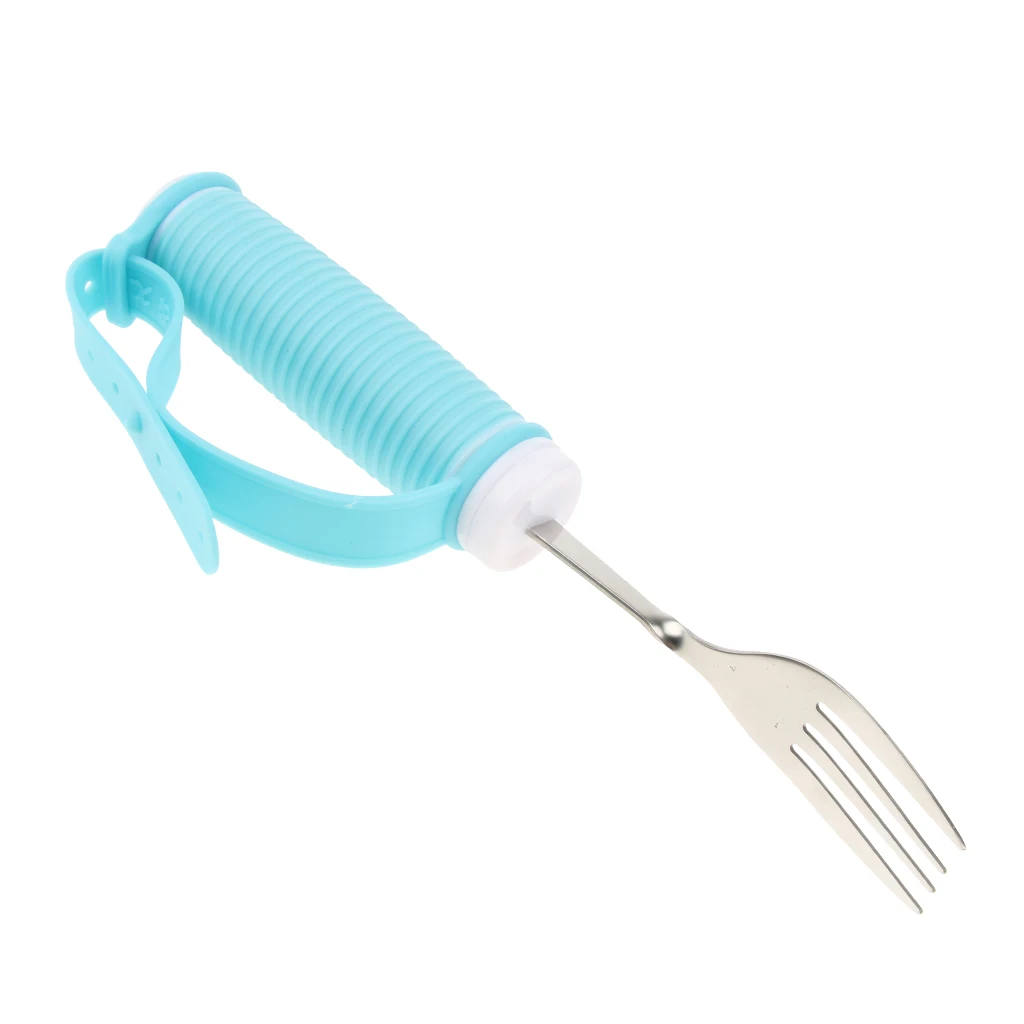 Stainless Steel Swivel Fork Adaptive Utensils Disability Eating Cutlery Assistive for Elder Disabled Patients