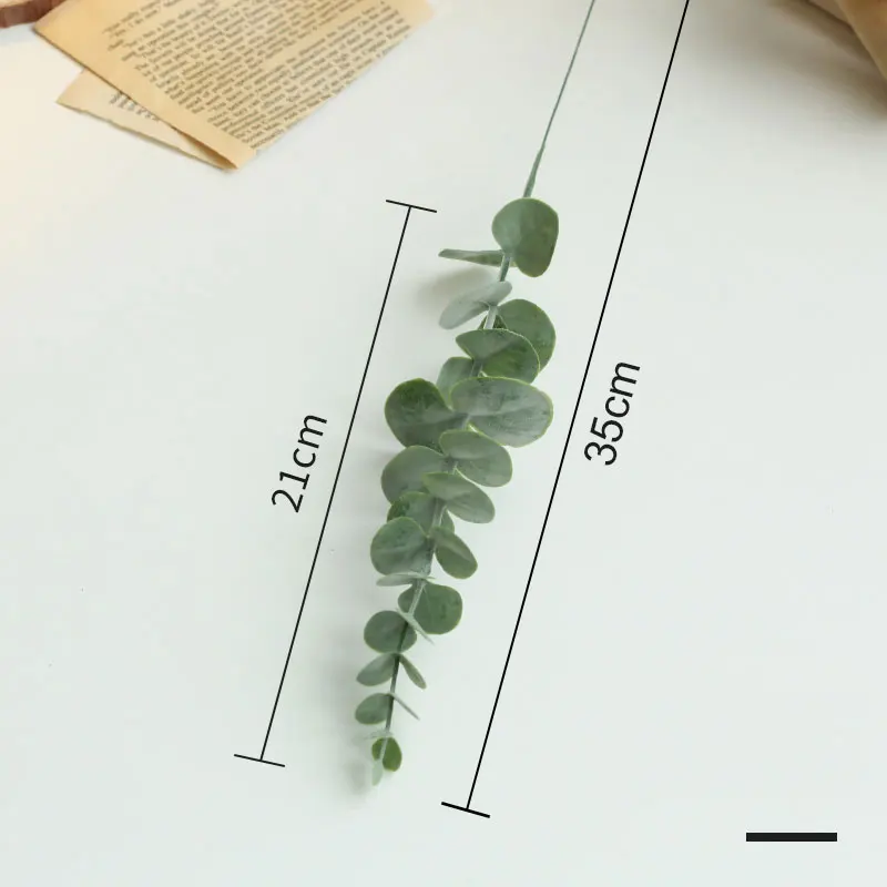 시뮬레이션 나뭇잎 유칼립투스 잎 인공 꽃 사진 장식 배경 장식품, 촬영 사진 소품 액세서리