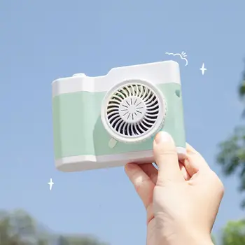 

Creative Camera Shape Hanging Neck Fan Portable Handheld USB Charging Small Tool