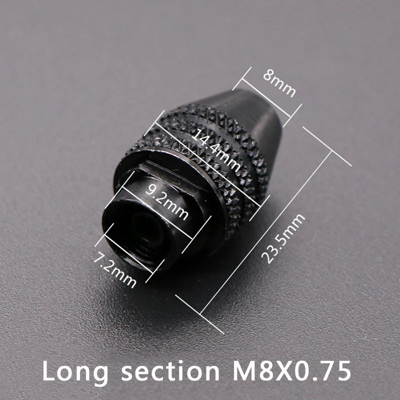 short M8x0.75mm 1 шт. 0,3-3,4 мм мини мульти Быстрозажимной сверлильный патрон для вращающихся инструментов M8X0.75 быстрая замена трехкулачковый сверлильный патрон - Цвет: short M8x0.75mm