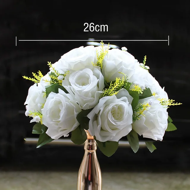 Artificial Peony Rose Hydrangea Row Wedding Background Fake Flower Wall Decoration DIY Combination Wedding Arch Arrangement White flower ball