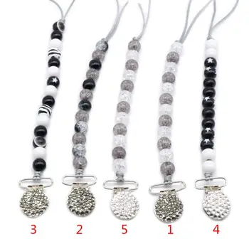 

Baby Pacifier Chain Acrylic Teether Anti-chain Newborn Dummy Nipple Clip